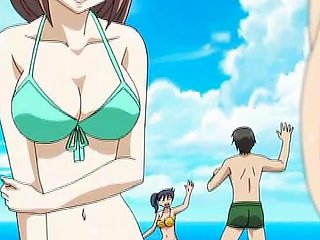 Hentai Girl In Swimsuit Receives Simultaneous Penetration